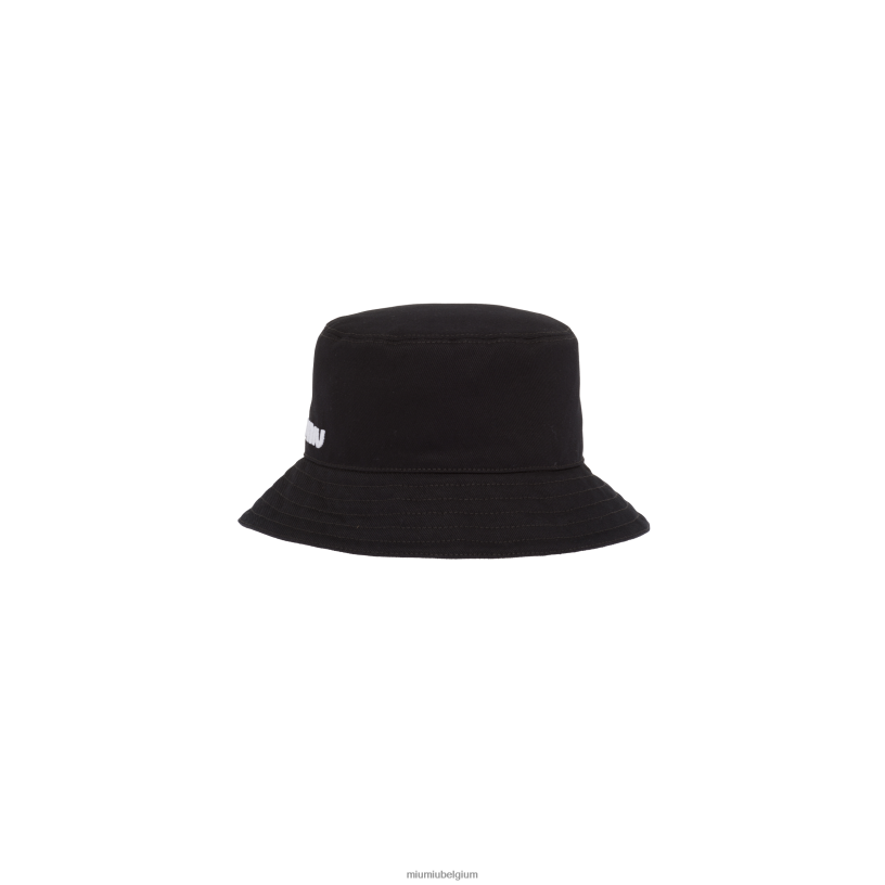 Miu Miu zwart witboor emmer hoed N8F6L1207 accessoires