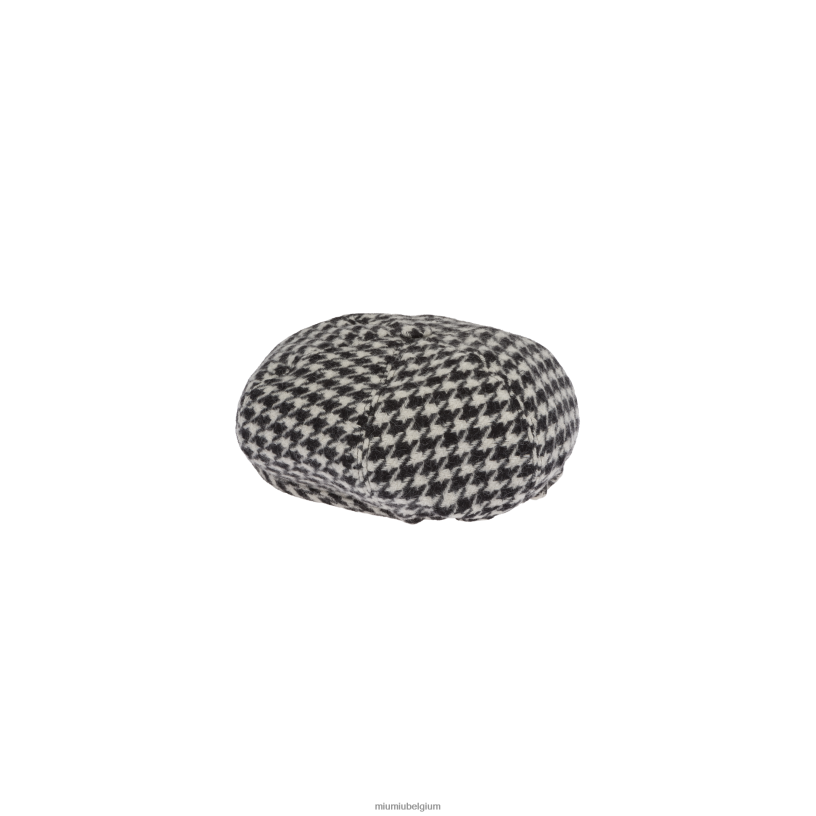Miu Miu zwartshetland wollen baret N8F6L1193 accessoires