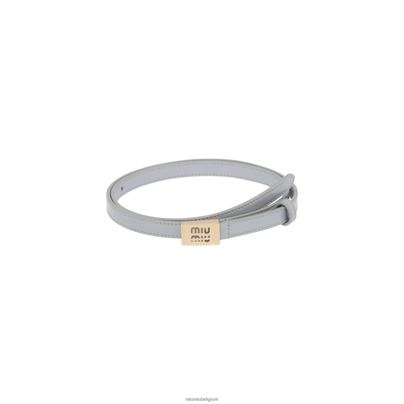 Miu Miu korenbloemleren riem met logo N8F6L1185 accessoires