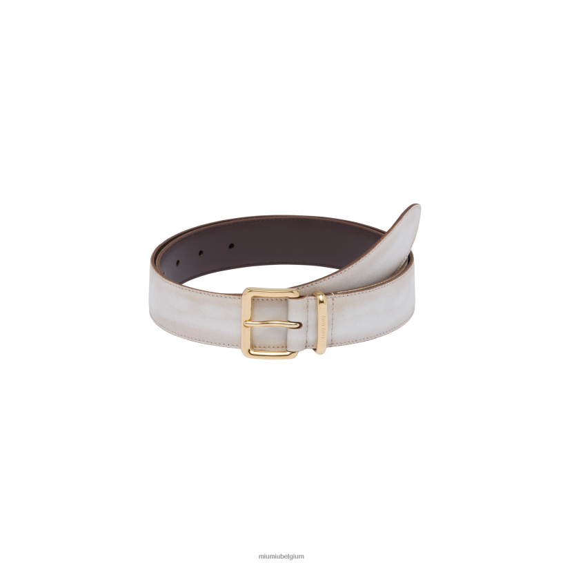 Miu Miu zand/witriem van nappaleer N8F6L1186 accessoires