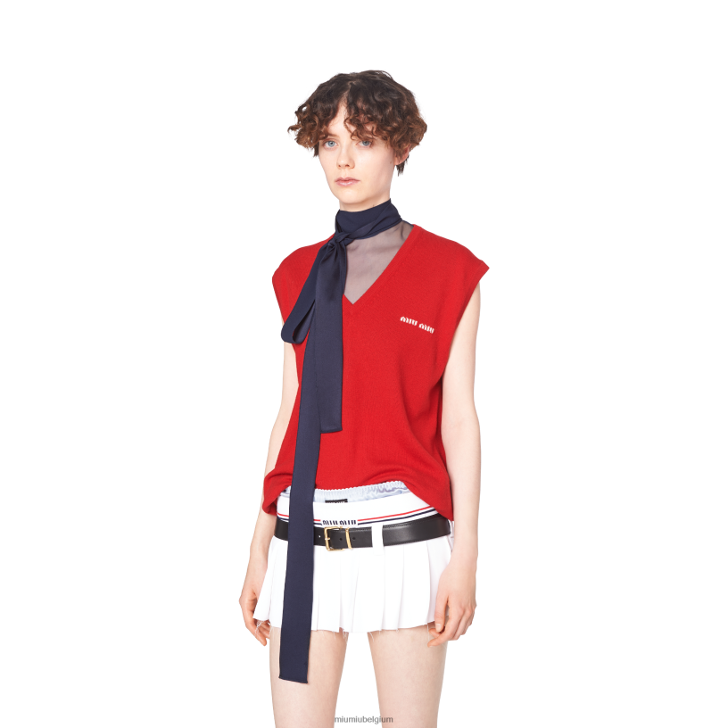 Miu Miu zwartleren riem N8F6L1179 accessoires