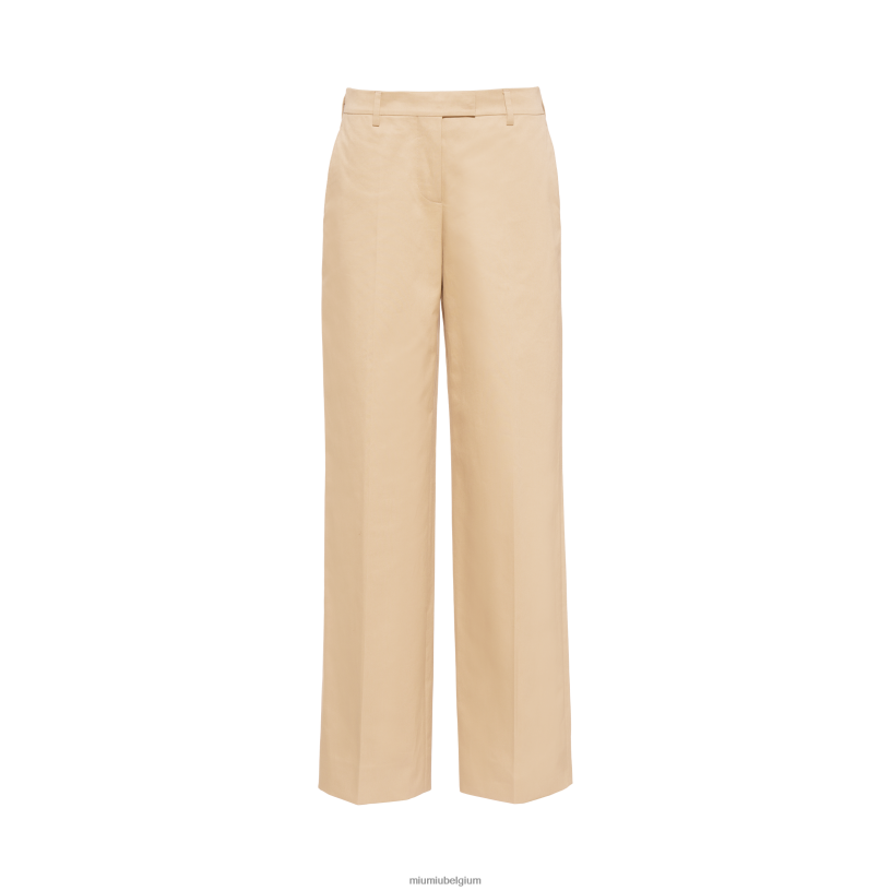 Miu Miu koordchino broek N8F6L1011 klaar om te dragen