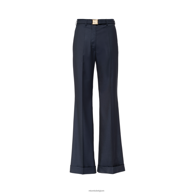 Miu Miu marinebatavia broek N8F6L937 klaar om te dragen