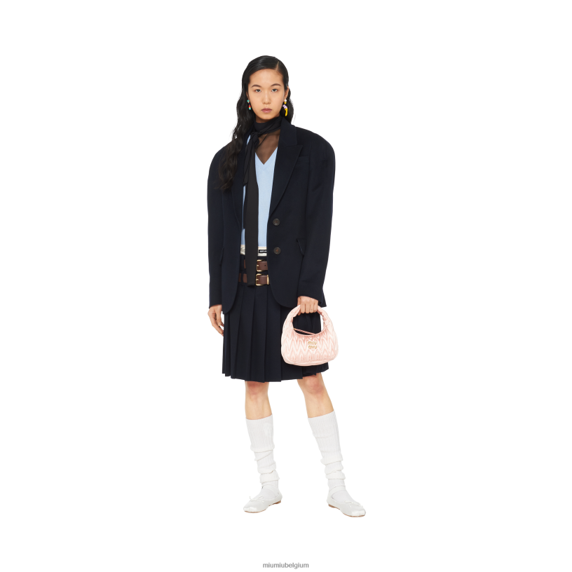 Miu Miu astrokasjmier trui met logo N8F6L801 klaar om te dragen