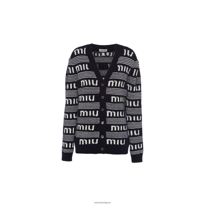 Miu Miu blauw Witkasjmier vest N8F6L773 klaar om te dragen