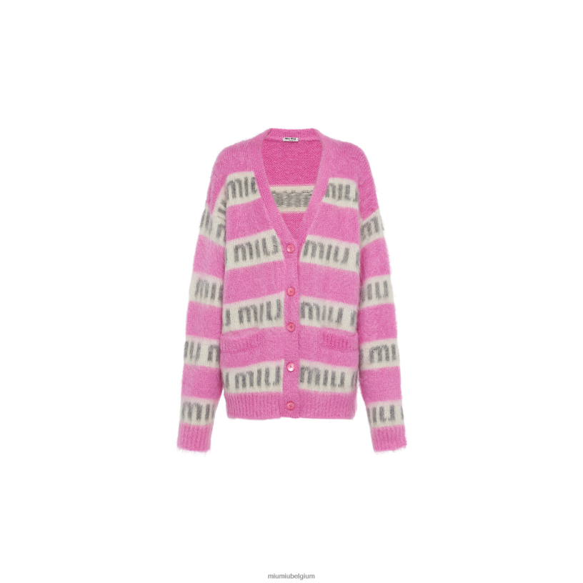 Miu Miu fuchsiamohair vest N8F6L832 klaar om te dragen
