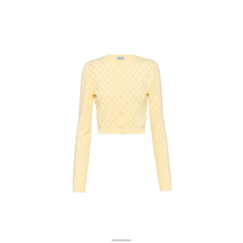 Miu Miu roomkasjmier vest N8F6L814 klaar om te dragen