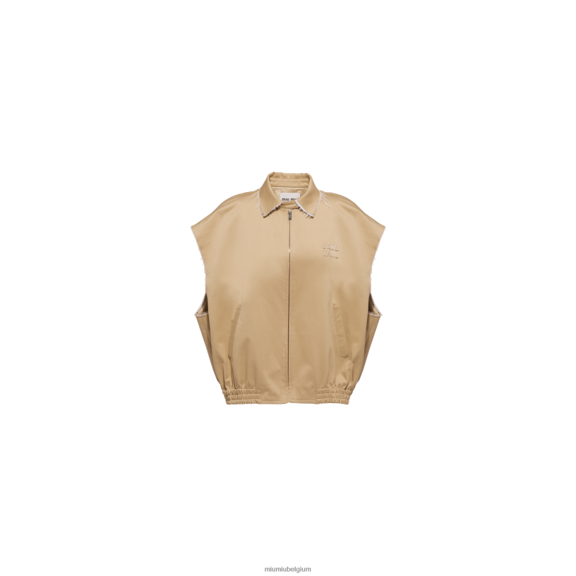 Miu Miu koordchino blouson jack N8F6L471 klaar om te dragen