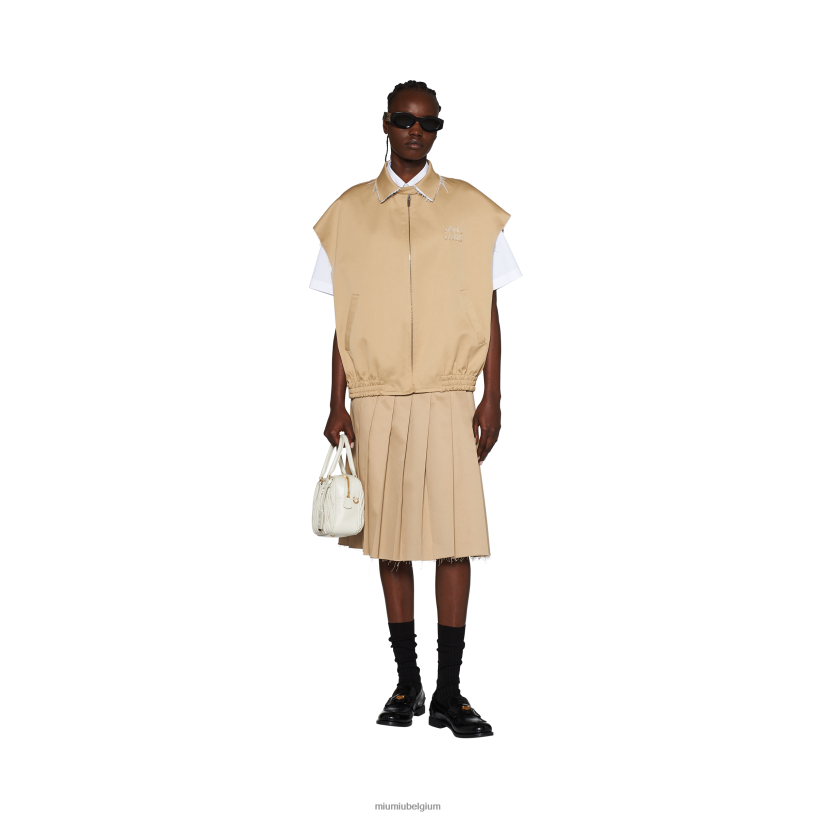 Miu Miu koordchino blouson jack N8F6L471 klaar om te dragen