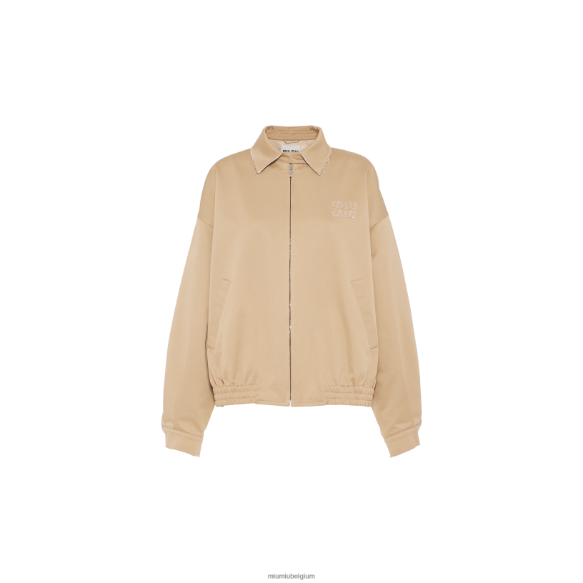 Miu Miu koordoversized chino blousonjack N8F6L548 klaar om te dragen