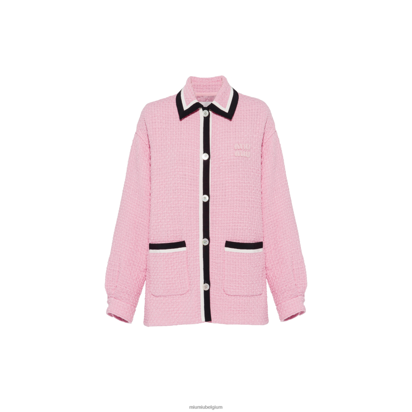 Miu Miu rozetweed blousonjack N8F6L536 klaar om te dragen