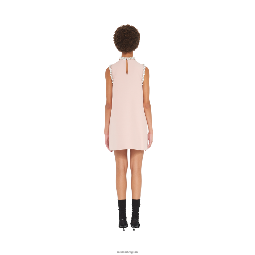 Miu Miu antiekgeborduurd tricotine mini-jurkje N8F6L431 klaar om te dragen