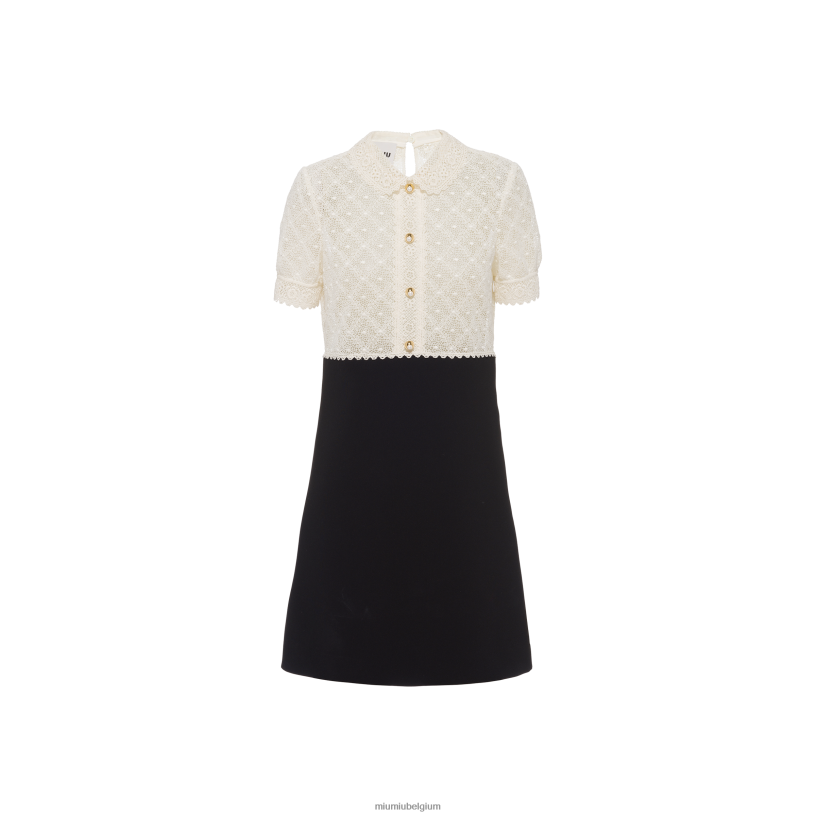 Miu Miu zwartcady mini-jurk N8F6L447 klaar om te dragen