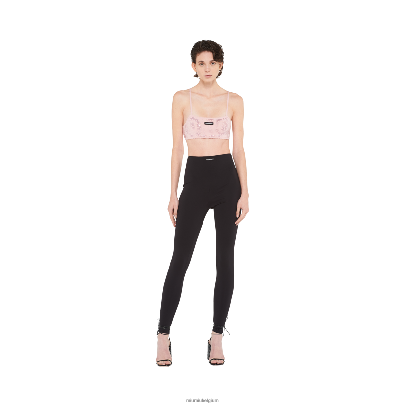 Miu Miu albast rozewollen top N8F6L630 klaar om te dragen