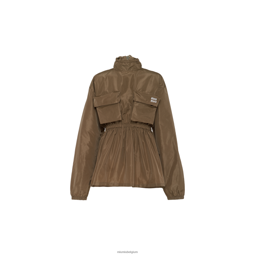 Miu Miu klei grijstop van technische stof N8F6L588 klaar om te dragen