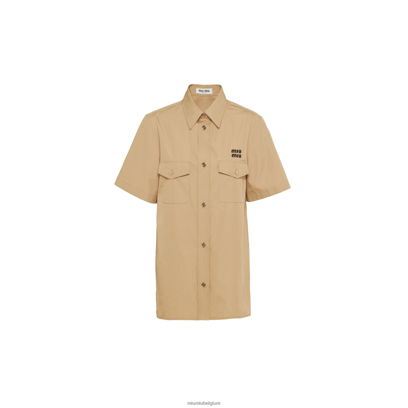 Miu Miu koordpopeline overhemd N8F6L582 klaar om te dragen