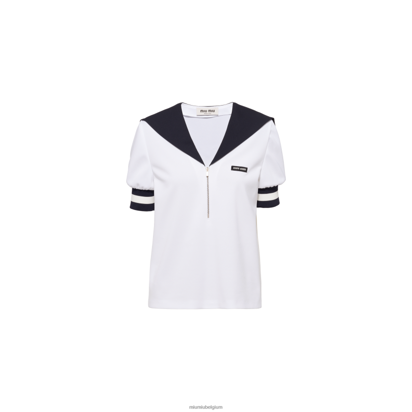 Miu Miu witpiqué topje N8F6L614 klaar om te dragen