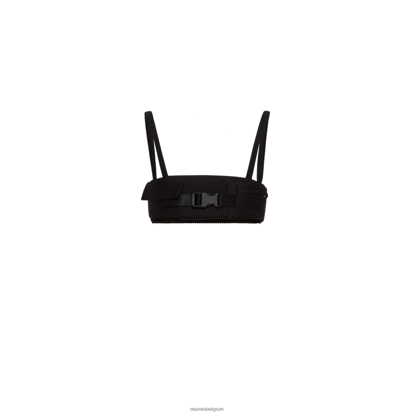 Miu Miu zwartradzimir bralette top N8F6L593 klaar om te dragen