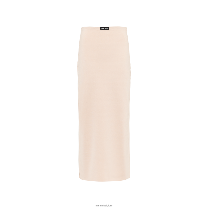 Miu Miu cameostretch jersey rok N8F6L875 klaar om te dragen