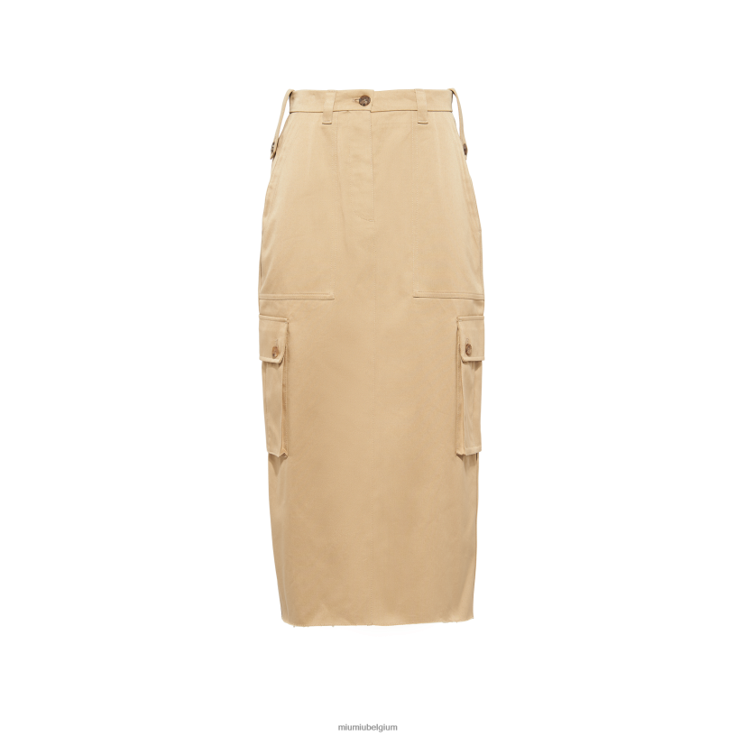 Miu Miu koordchino midi-rok N8F6L862 klaar om te dragen