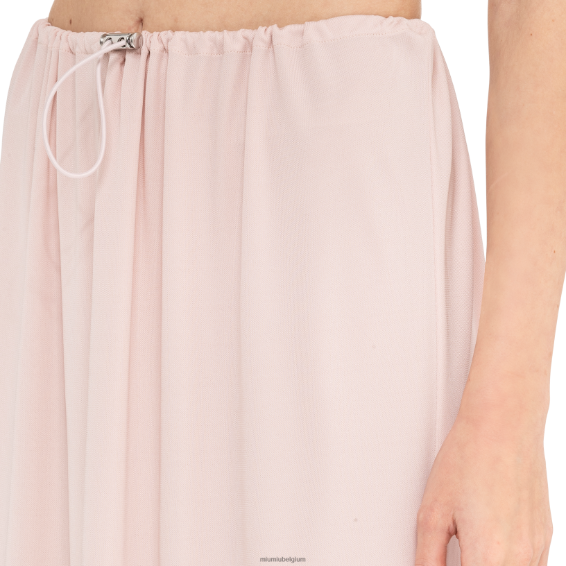 Miu Miu kwartsmaxi-rok van organzine N8F6L858 klaar om te dragen