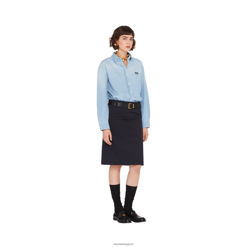 Miu Miu marinechino rok N8F6L927 klaar om te dragen