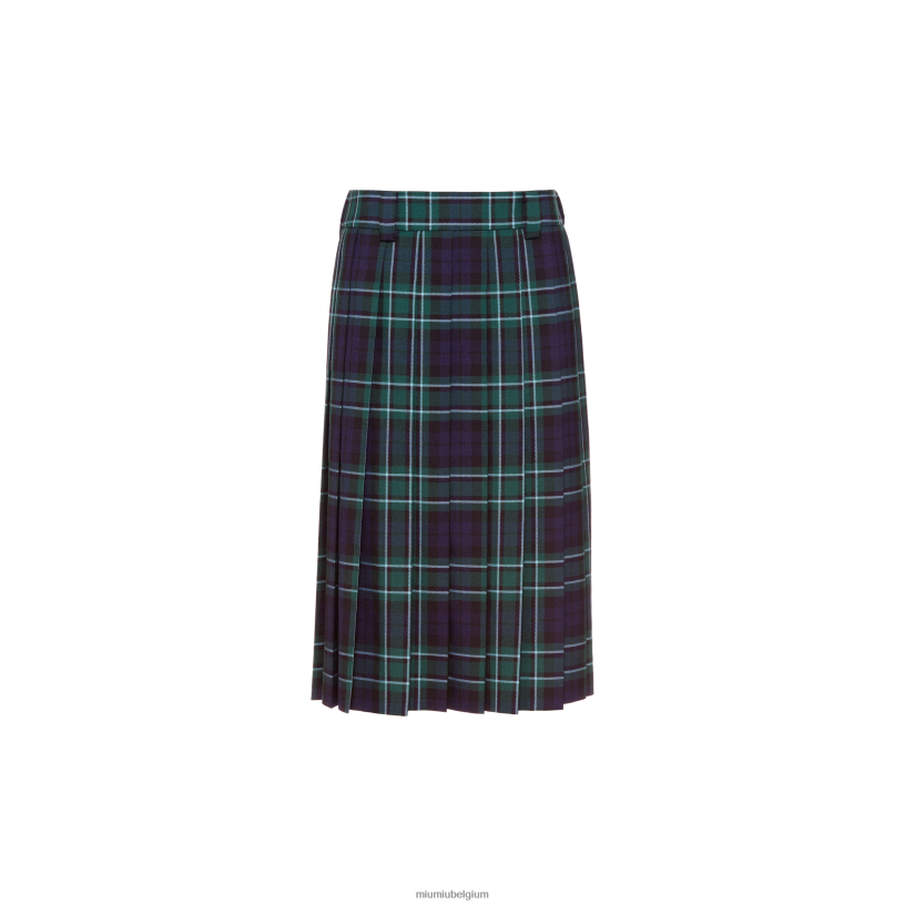 Miu Miu marinegeruite rok N8F6L912 klaar om te dragen