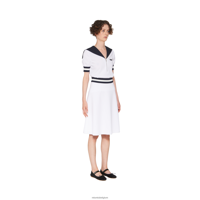 Miu Miu witpiqué rok N8F6L868 klaar om te dragen