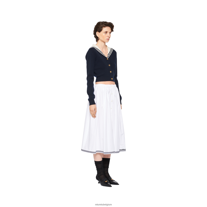 Miu Miu witpopeline rok N8F6L871 klaar om te dragen