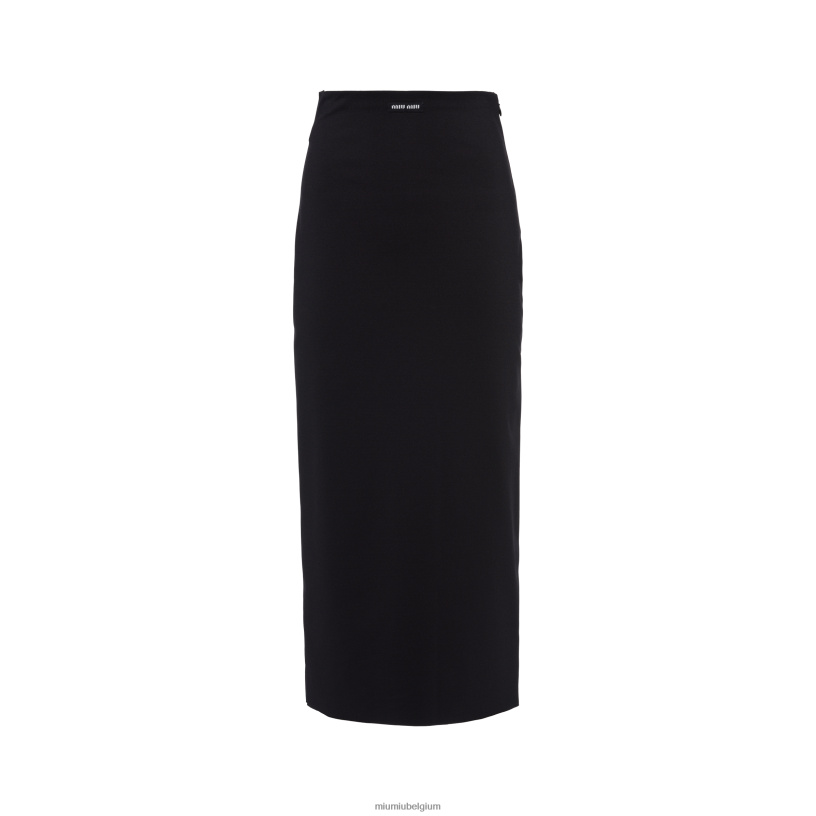 Miu Miu zwartstretch jersey rok N8F6L874 klaar om te dragen