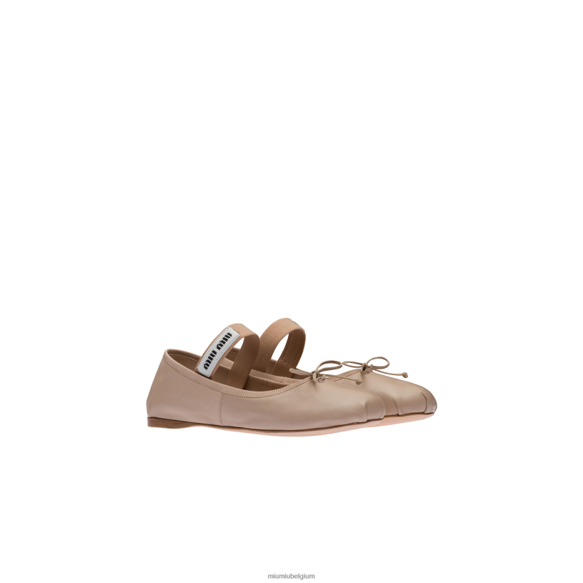 Miu Miu Waterlelieleren ballerina's N8F6L275 schoenen