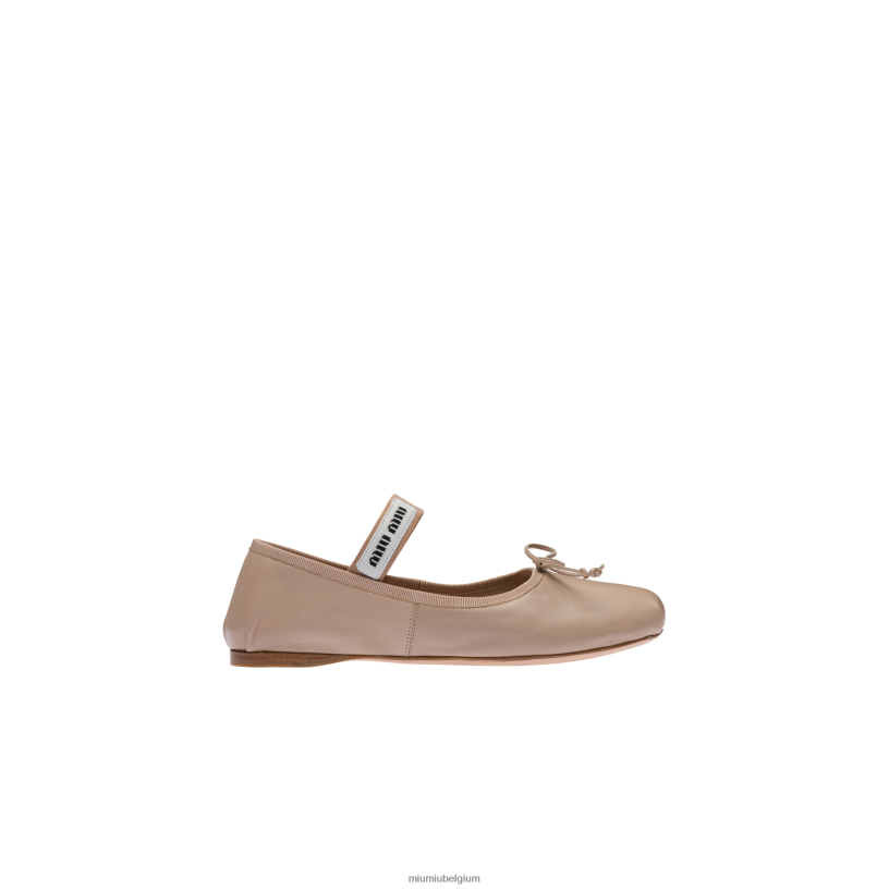 Miu Miu Waterlelieleren ballerina's N8F6L275 schoenen
