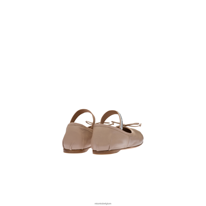 Miu Miu Waterlelieleren ballerina's N8F6L275 schoenen