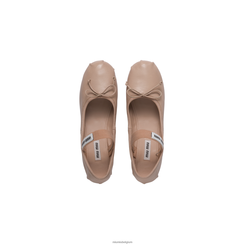 Miu Miu Waterlelieleren ballerina's N8F6L275 schoenen
