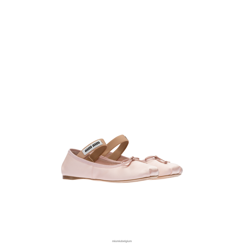 Miu Miu orchidee rozesatijnen ballerina's N8F6L283 schoenen