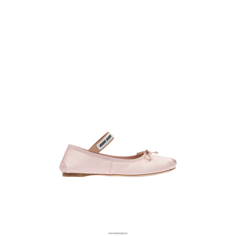 Miu Miu orchidee rozesatijnen ballerina's N8F6L283 schoenen