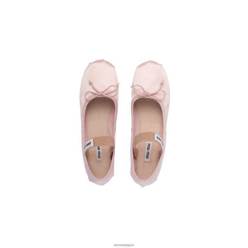 Miu Miu orchidee rozesatijnen ballerina's N8F6L283 schoenen