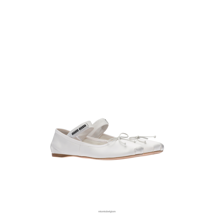 Miu Miu witsatijnen ballerina's N8F6L280 schoenen