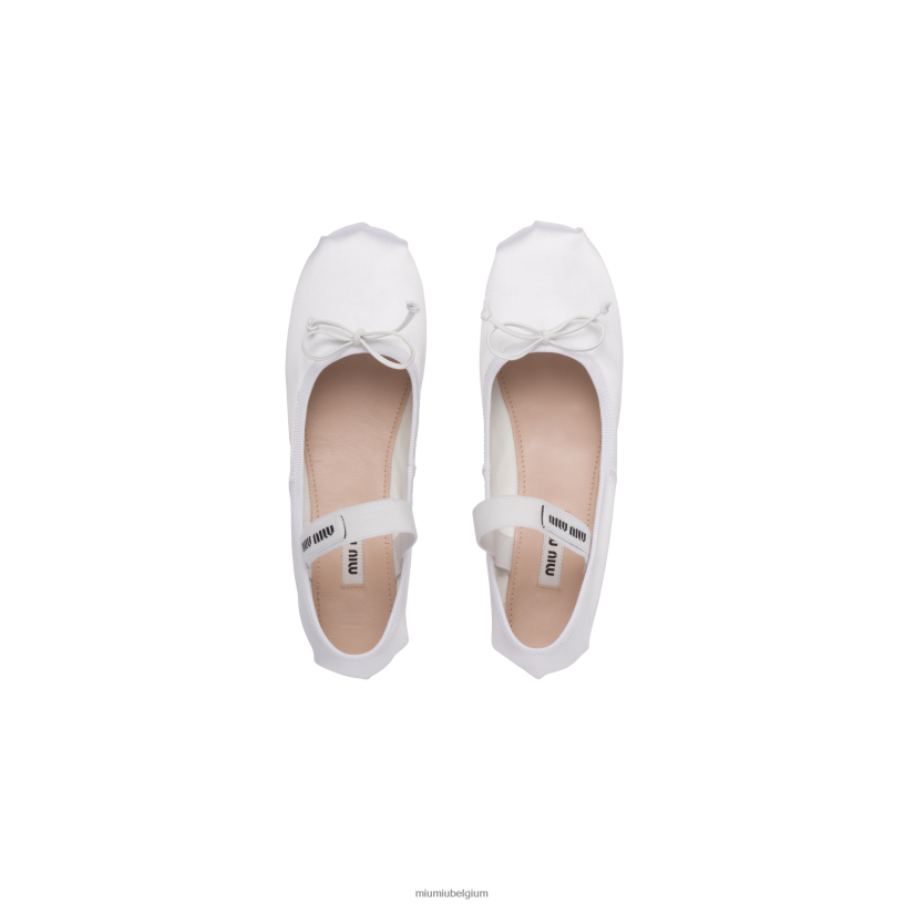 Miu Miu witsatijnen ballerina's N8F6L280 schoenen