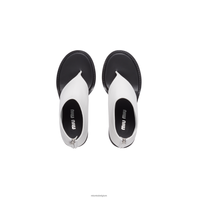 Miu Miu witleren teenslippers N8F6L336 schoenen