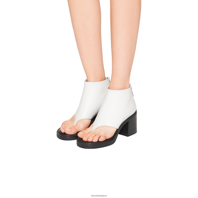 Miu Miu witleren teenslippers N8F6L336 schoenen