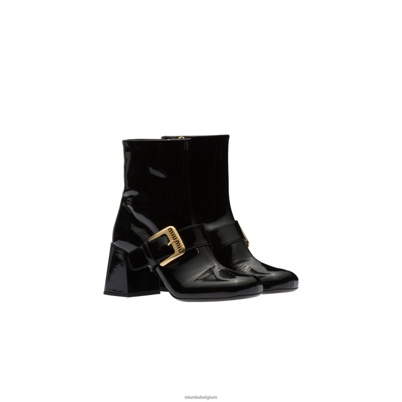 Miu Miu zwartlakleren laarsjes N8F6L341 schoenen