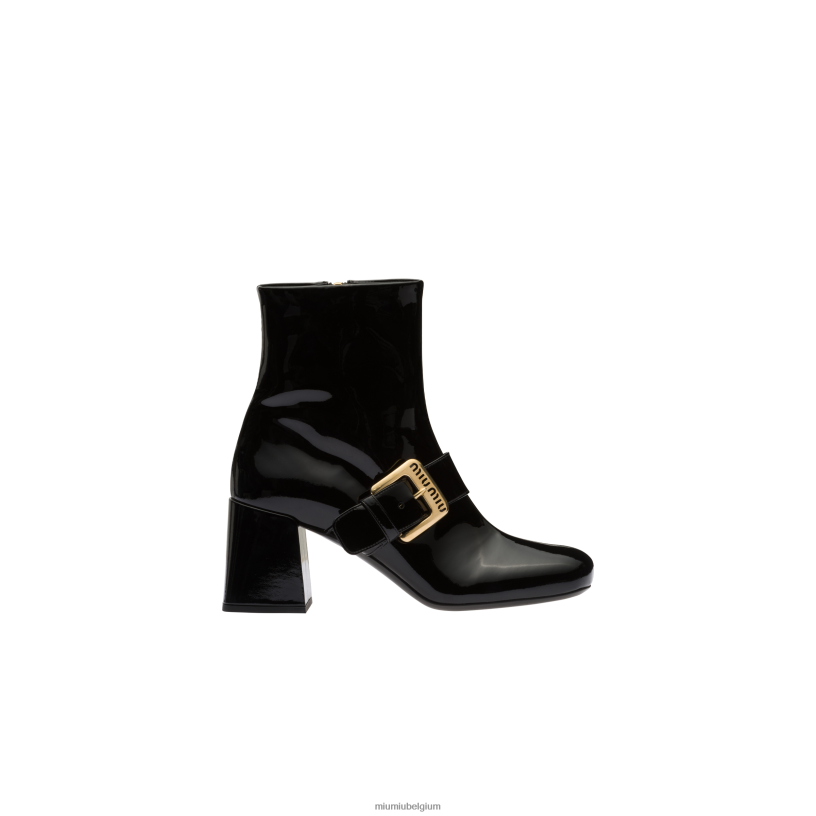 Miu Miu zwartlakleren laarsjes N8F6L341 schoenen