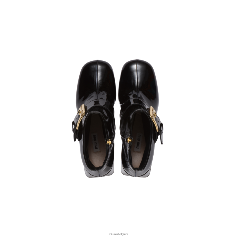 Miu Miu zwartlakleren laarsjes N8F6L341 schoenen