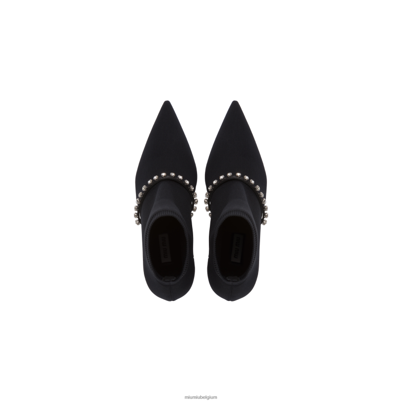 Miu Miu zwarttechnische gebreide slofjes N8F6L346 schoenen