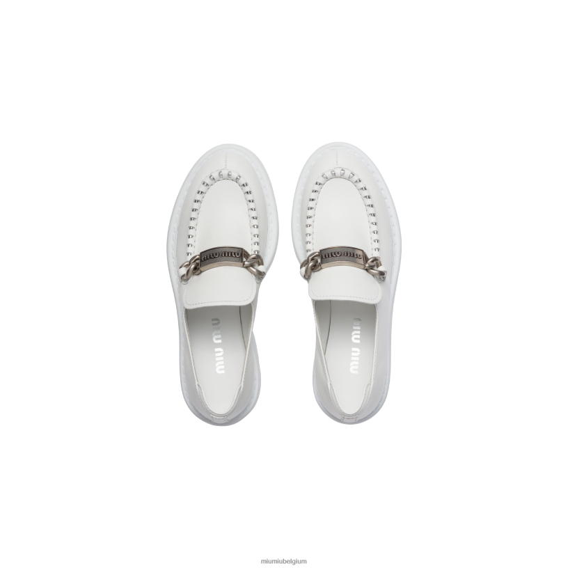 Miu Miu witleren instappers N8F6L329 schoenen