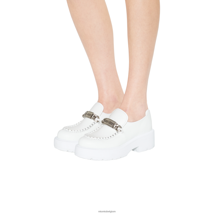 Miu Miu witleren instappers N8F6L329 schoenen