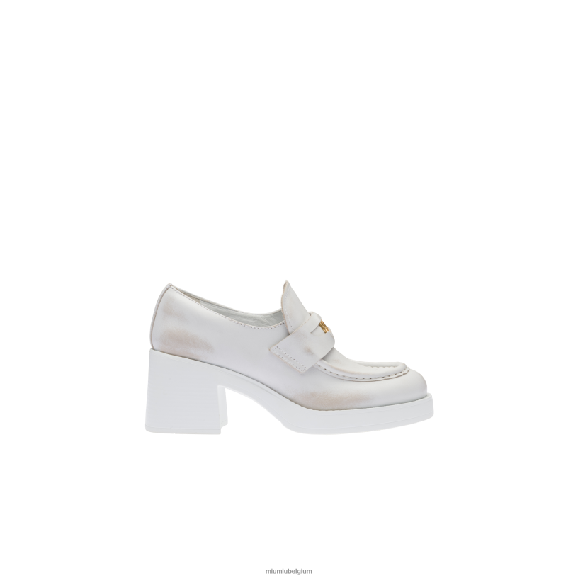 Miu Miu witleren pennyloafers N8F6L306 schoenen