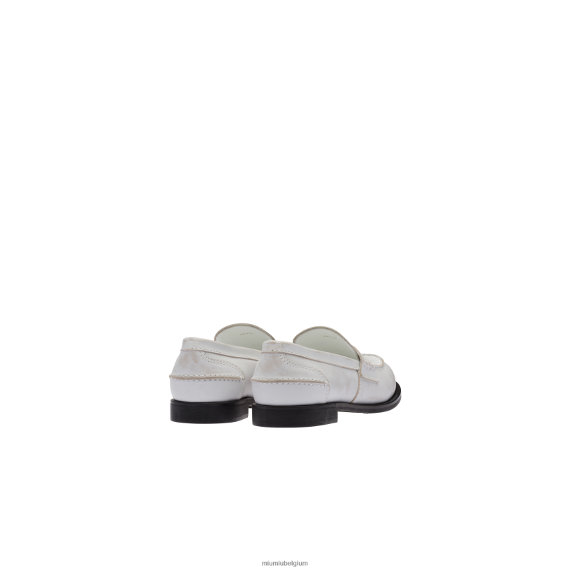 Miu Miu witleren pennyloafers N8F6L312 schoenen
