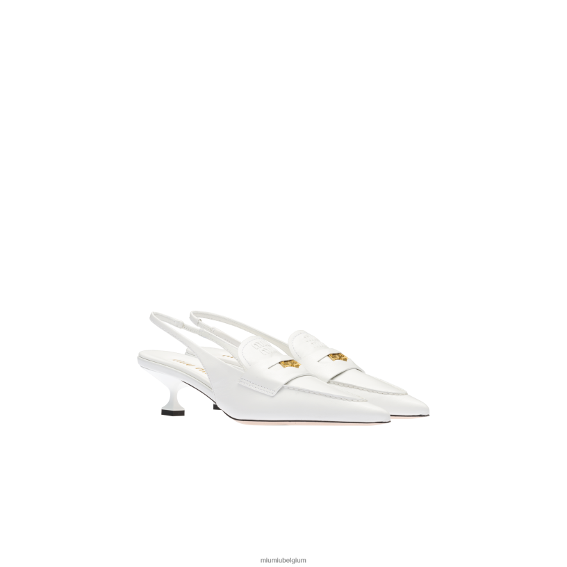 Miu Miu witleren pennyloafers N8F6L314 schoenen